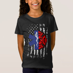 Camiseta Bombeiro EMT Bombeiro Bombeiro EMT American Flag G