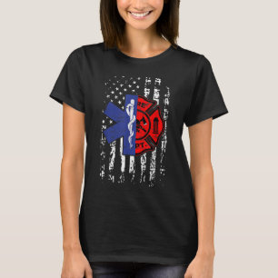 Camiseta Bombeiro EMT Bombeiro Bombeiro EMT American Flag G