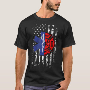 Camiseta Bombeiro EMT Bombeiro Bombeiro EMT American Flag G