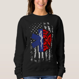 Camiseta Bombeiro EMT Bombeiro Bombeiro EMT American Flag G