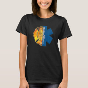Camiseta Bombeiro Emt Proud Emt Bombeiro Crachá Ems