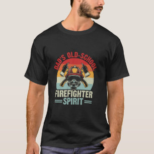 Camiseta Bombeiro Engraçado Pai de Bombeiros Retro Fogo Vin