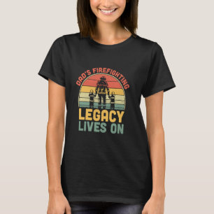 Camiseta Bombeiro Engraçado Pai de Bombeiros Retro Fogo Vin
