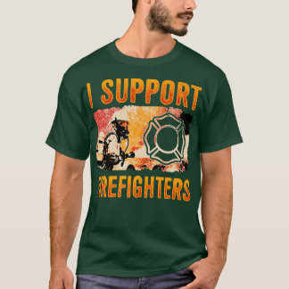 Camiseta Bombeiro Eu Apoio Bombeiros Homens Mulheres Crianç