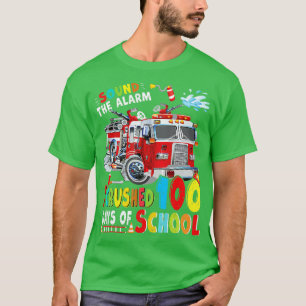Camiseta Bombeiro Eu esmagei 100 dias de escola terraplenag