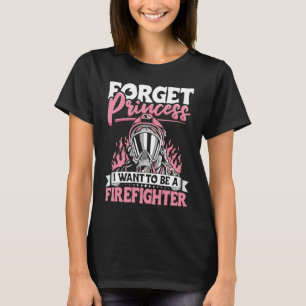Camiseta Bombeiro fêmea Roupa de bombeiro