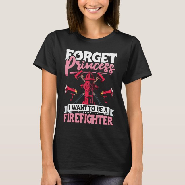Camiseta Bombeiro fêmea Roupa de bombeiro (Frente)