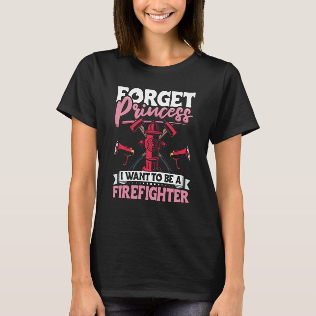 Camiseta Bombeiro fêmea Roupa de bombeiro (Frente)