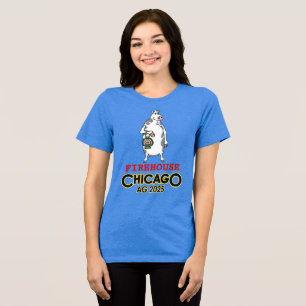 Camiseta Bombeiro feminino no Chicago Daisy Tee