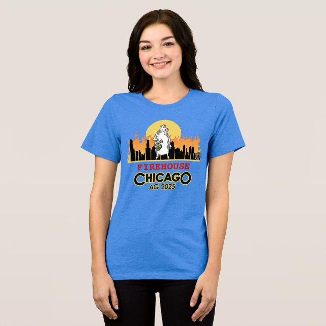 Camiseta Bombeiro feminino no Chicago Tee (Frente Completa)