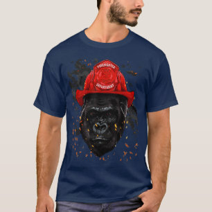 Camiseta Bombeiro Gorilla Ape Fire Department Fireman Mo