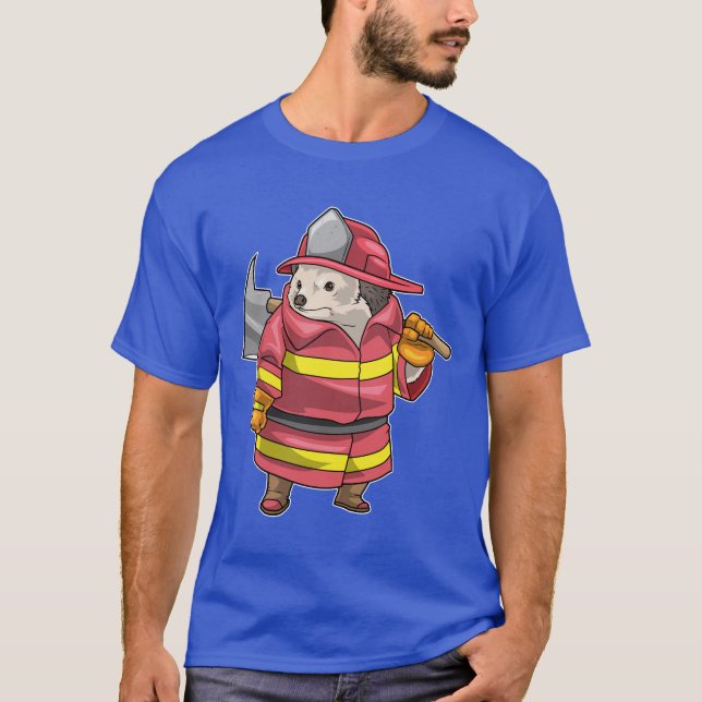 Camiseta Bombeiro Hedgehog Ax Fire (Frente)
