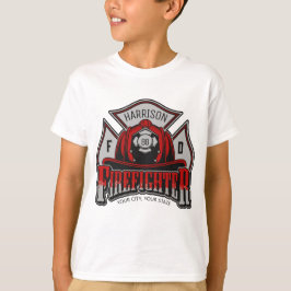 Camiseta Bombeiro Helmet ADD NAME Bombeiro Salvamento