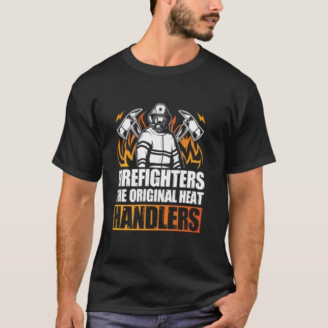 Camiseta Bombeiro Herói Resgate Caminhão de Bombeiros Comba (Frente)