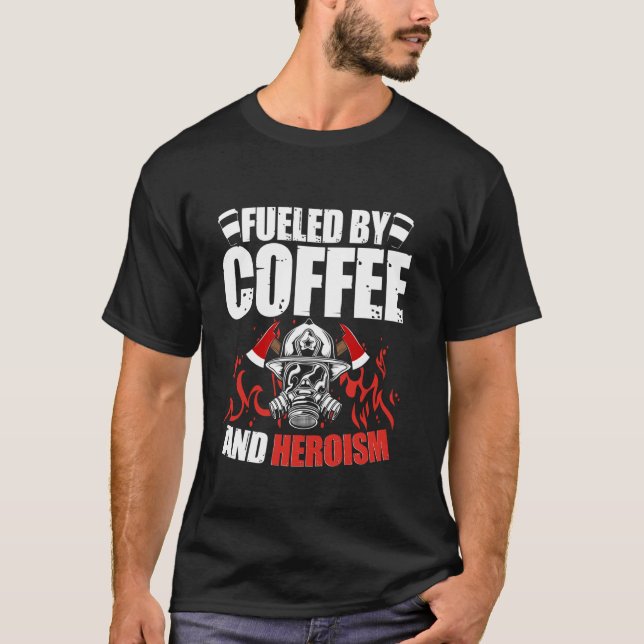 Camiseta Bombeiro Herói Resgate Caminhão de Bombeiros Comba (Frente)