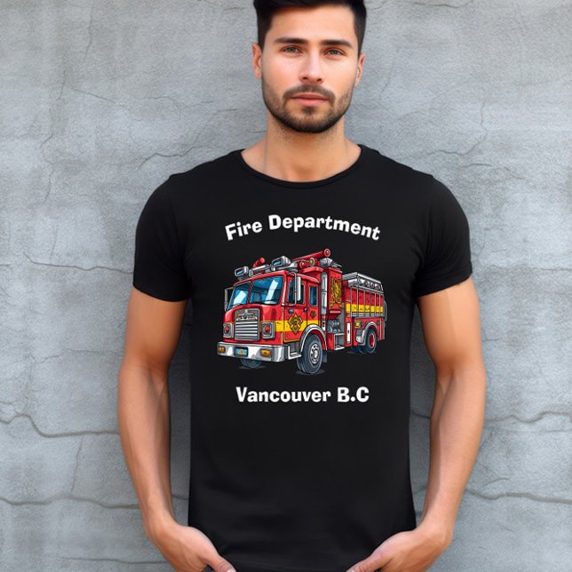 Camiseta Bombeiro heroico em emergência na cidade (Criador carregado)