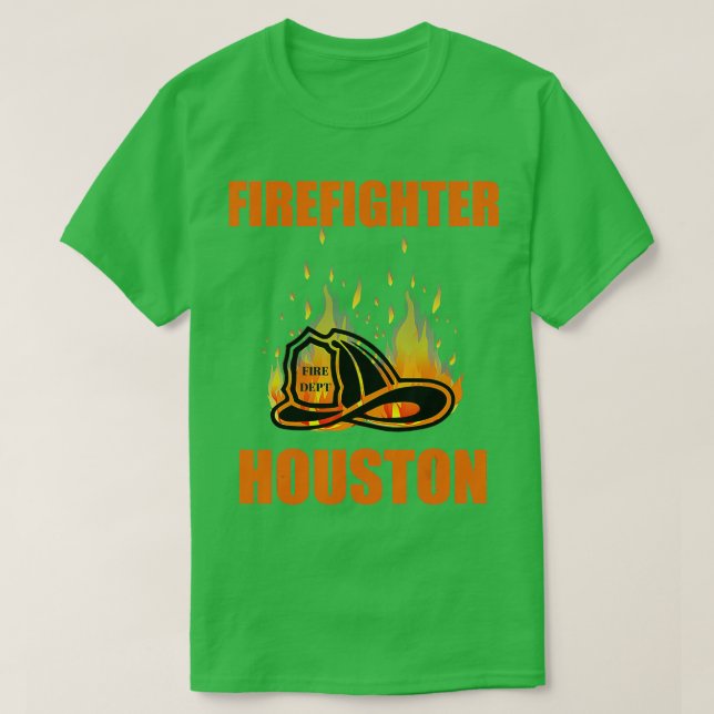 Camiseta Bombeiro Houston Fire Department Gift (Frente do Design)
