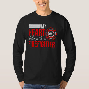 Camiseta Bombeiro Marido Esposa Bombeiro Ferramenta de Comb