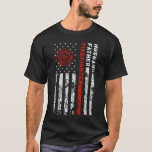Camiseta Bombeiro Marido Padre Fireman Dia de os pais