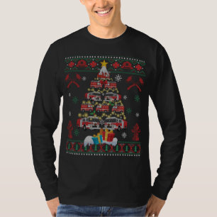 Camiseta Bombeiro Natal Pajama - Bombeiro Engraçado Fi