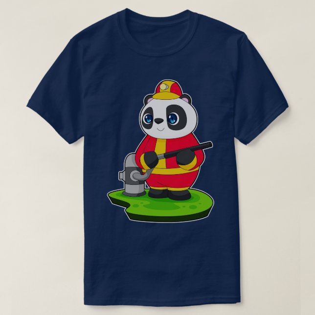 Camiseta Bombeiro Panda mangueira 1 (Frente do Design)