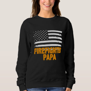 Camiseta Bombeiro Papa Dia de os pais de Sinalizador Americ