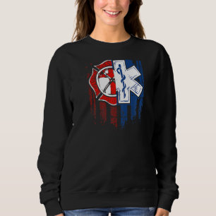 Camiseta Bombeiro paramédico Patriótico Emt Usa Flag Ems