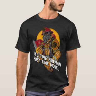 Camiseta Bombeiro Part Time Modelo Bombeiro Humor Fire Ch