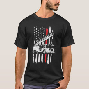 Camiseta Bombeiro Patriótico Presente Fino Truque de Fogo