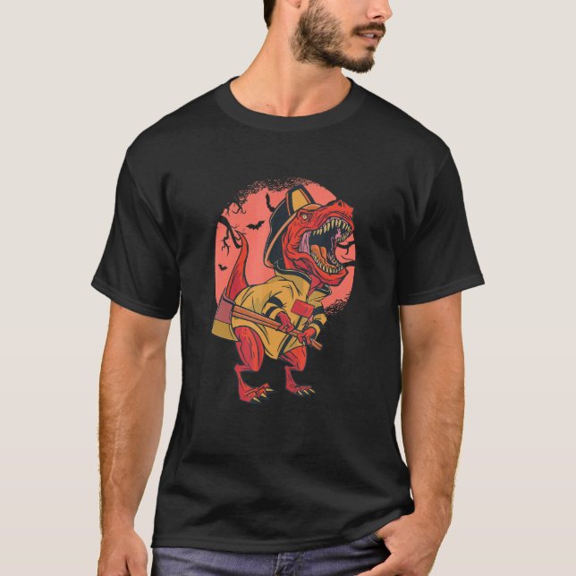 Camiseta Bombeiro Rex Dinosaur Firefighter Helmet Rex Co (Frente)