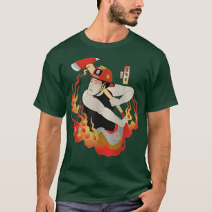 Camiseta Bombeiro Samurai Bombeiro Ukiyoe Guerreiro Japonês