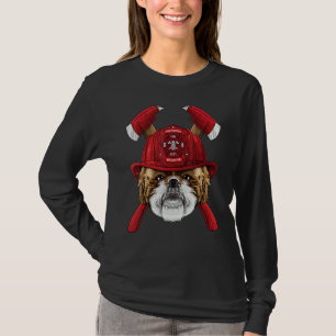 Camiseta Bombeiro Shih Tzu Bombeiros Meninos Crianças Resga