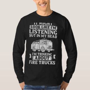 Camiseta Bombeiro Siren Luzes de Fogo Motor de Fogo 2