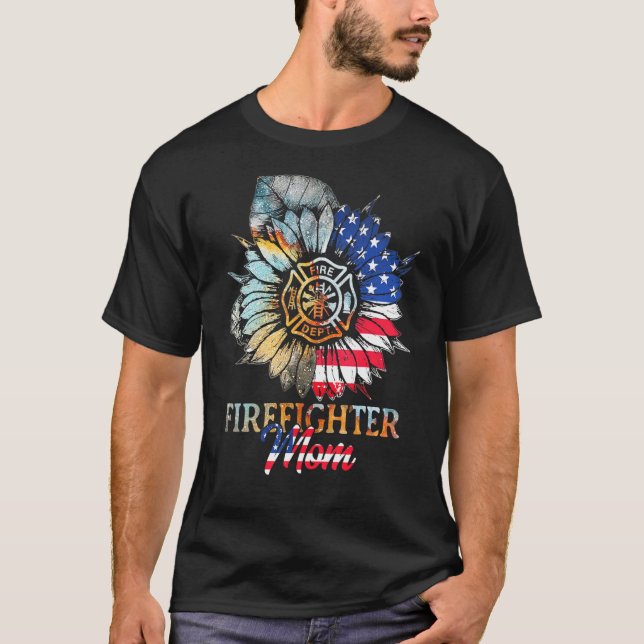 Camiseta Bombeiro Sunflower Fireglass Mãe (Frente)
