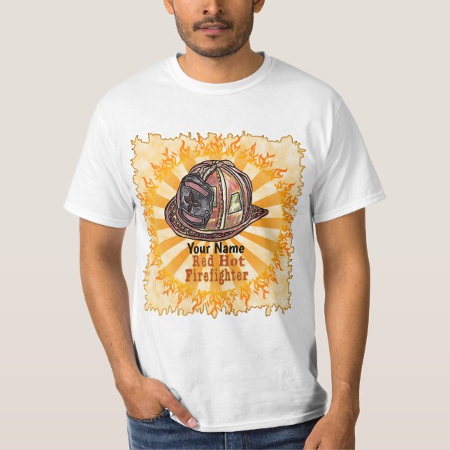 Camiseta Bombeiro Vermelho Quente (Frente)