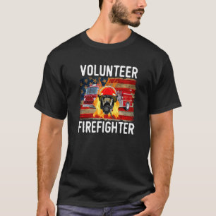 Camiseta Bombeiro Voluntário Bombeiro Usa Bandeira Bombeiro
