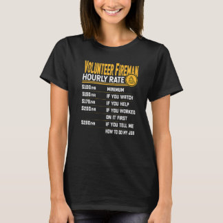Camiseta Bombeiro voluntário combate a incêndios por horári