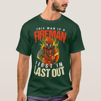 Camiseta Bombeiro Wildland Primeiro Em Última Saída