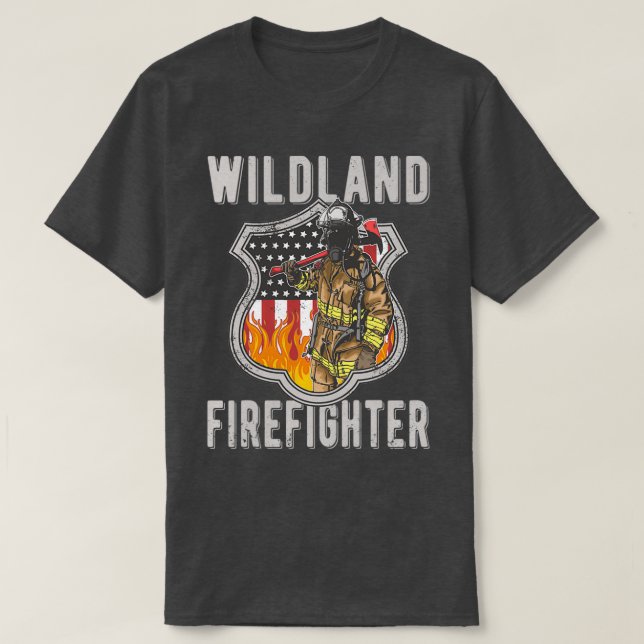 Camiseta Bombeiro Wildland Red Line Wildland Fireman (2 (Frente do Design)