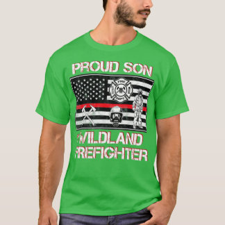 Camiseta Bombeiro Wildland Son Thin Red Line Smokejumper