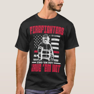 Camiseta Bombeiros americanos de bandeira encontram-se em H