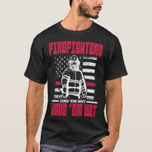 Camiseta Bombeiros americanos de bandeira encontram-se em H