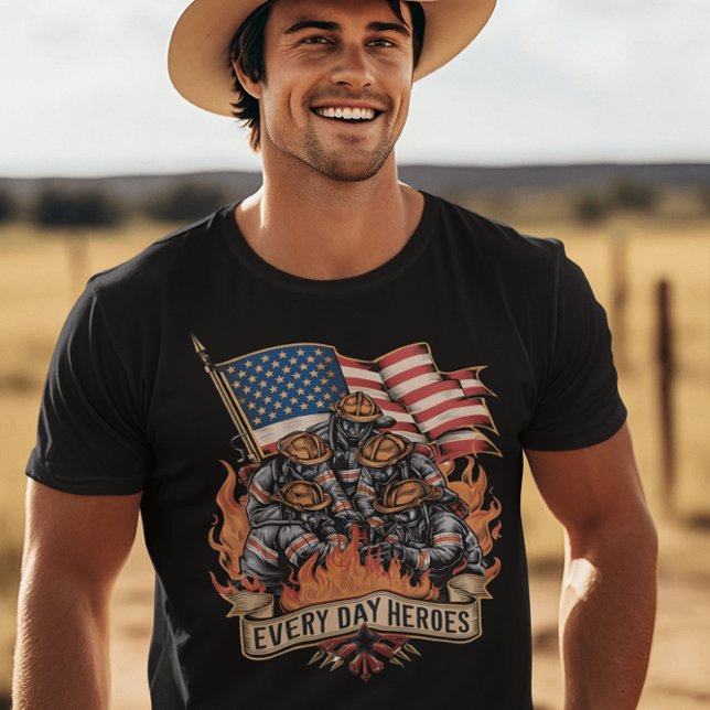 Camiseta Bombeiros Batendo Blaze (Criador carregado)