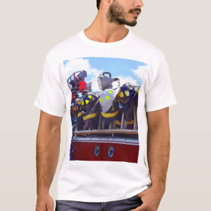 Camiseta Bombeiros - Capacetes de combate a incêndios