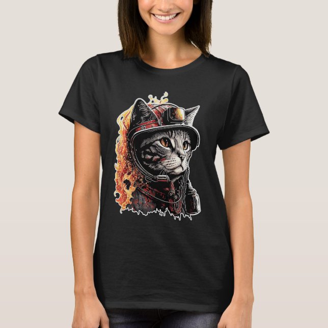 Camiseta Bombeiros da Brigada de Fogo de Gatos (Frente)