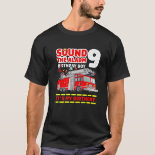 Camiseta Bombeiros De 9 Anos De Idade, 9º Aniversário
