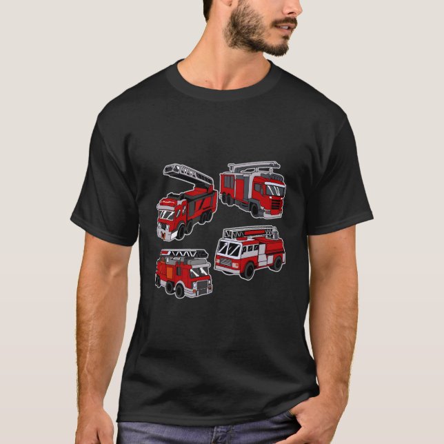 Camiseta Bombeiros de bombeiro Bombeiros de salvamento (Frente)