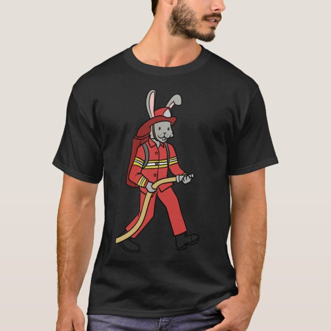 Camiseta Bombeiros de coelho do corpo de bombeiros (Frente)