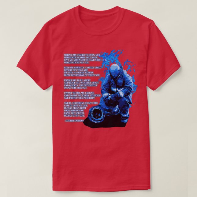 Camiseta Bombeiros de combate a incêndios (Frente do Design)