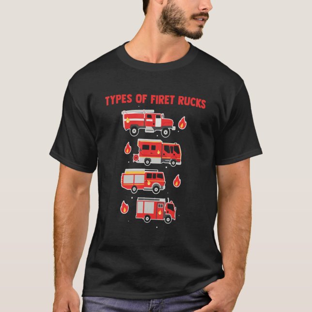 Camiseta Bombeiros de combate a incêndios Serviço de Bombei (Frente)